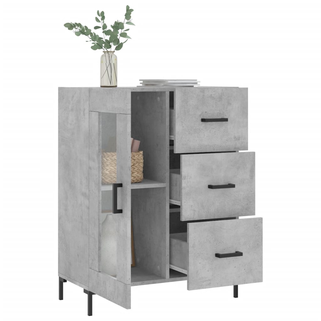 Credenza Grigio Cemento 69,5x34x90 cm in Legno Multistrato - homemem39