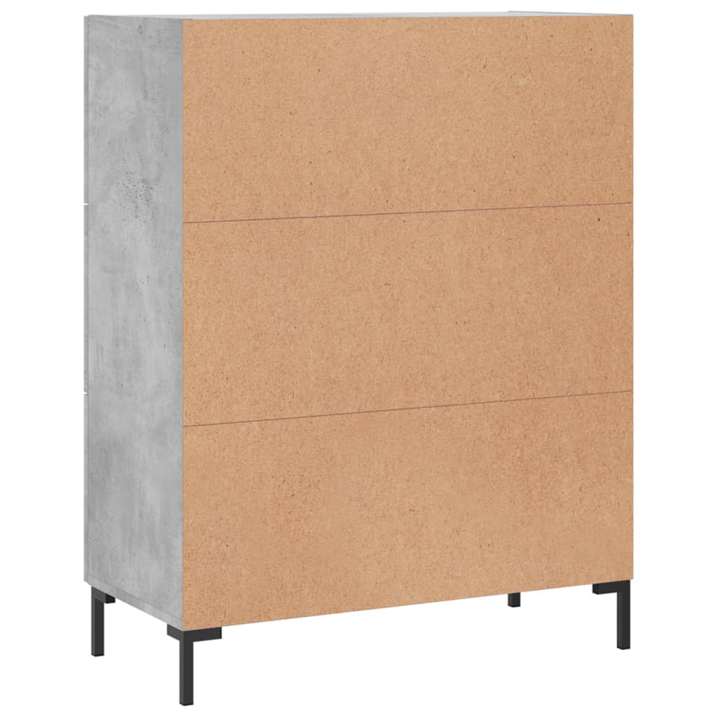 Credenza Grigio Cemento 69,5x34x90 cm in Legno Multistrato - homemem39