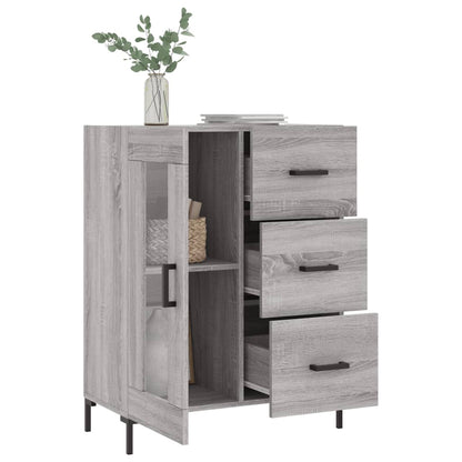 Credenza Grigio Sonoma 69,5x34x90 cm in Legno Multistrato - homemem39