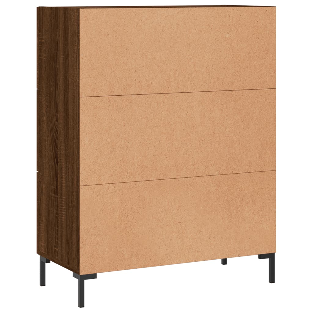 Credenza Rovere Marrone 69,5x34x90 cm in Legno Multistrato - homemem39