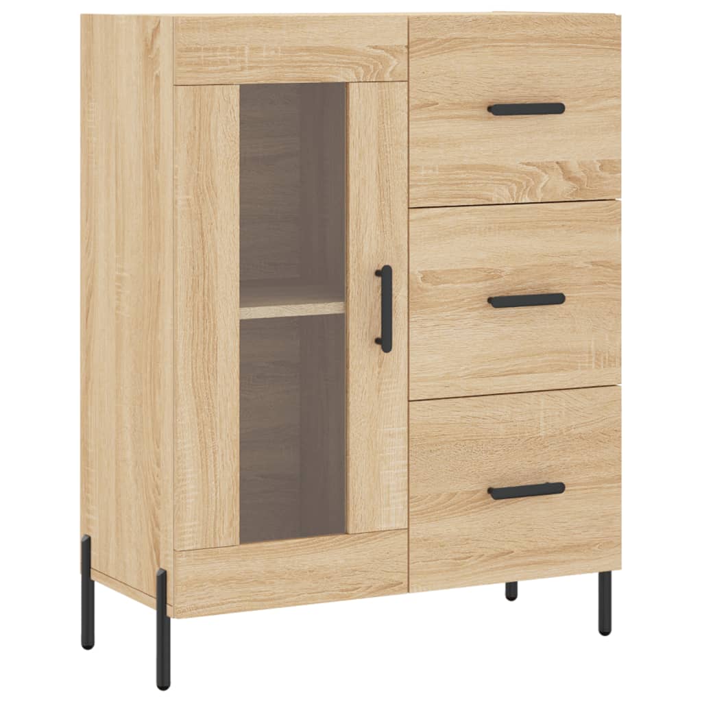 Credenza Rovere Sonoma 69,5x34x90 cm in Legno Multistrato - homemem39