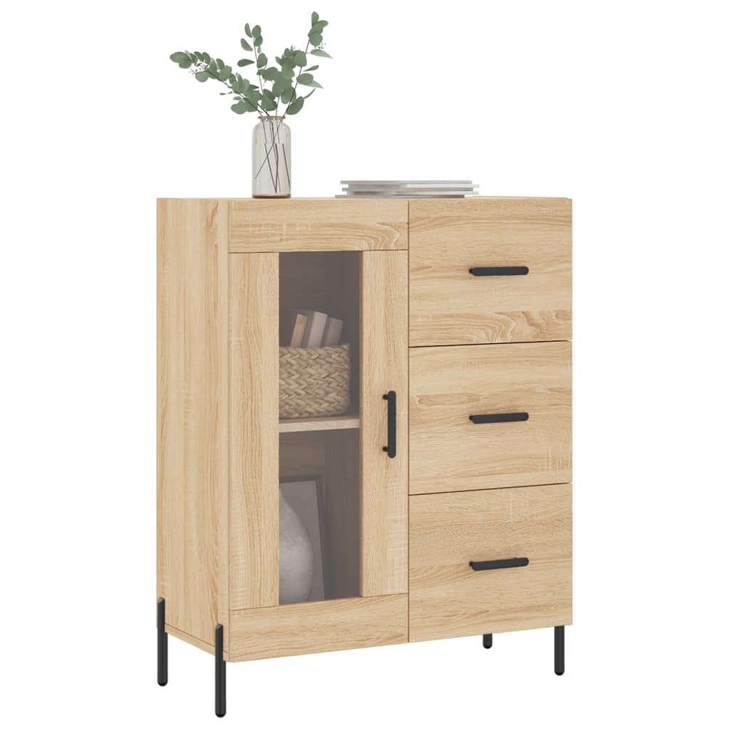 Credenza Rovere Sonoma 69,5x34x90 cm in Legno Multistrato - homemem39