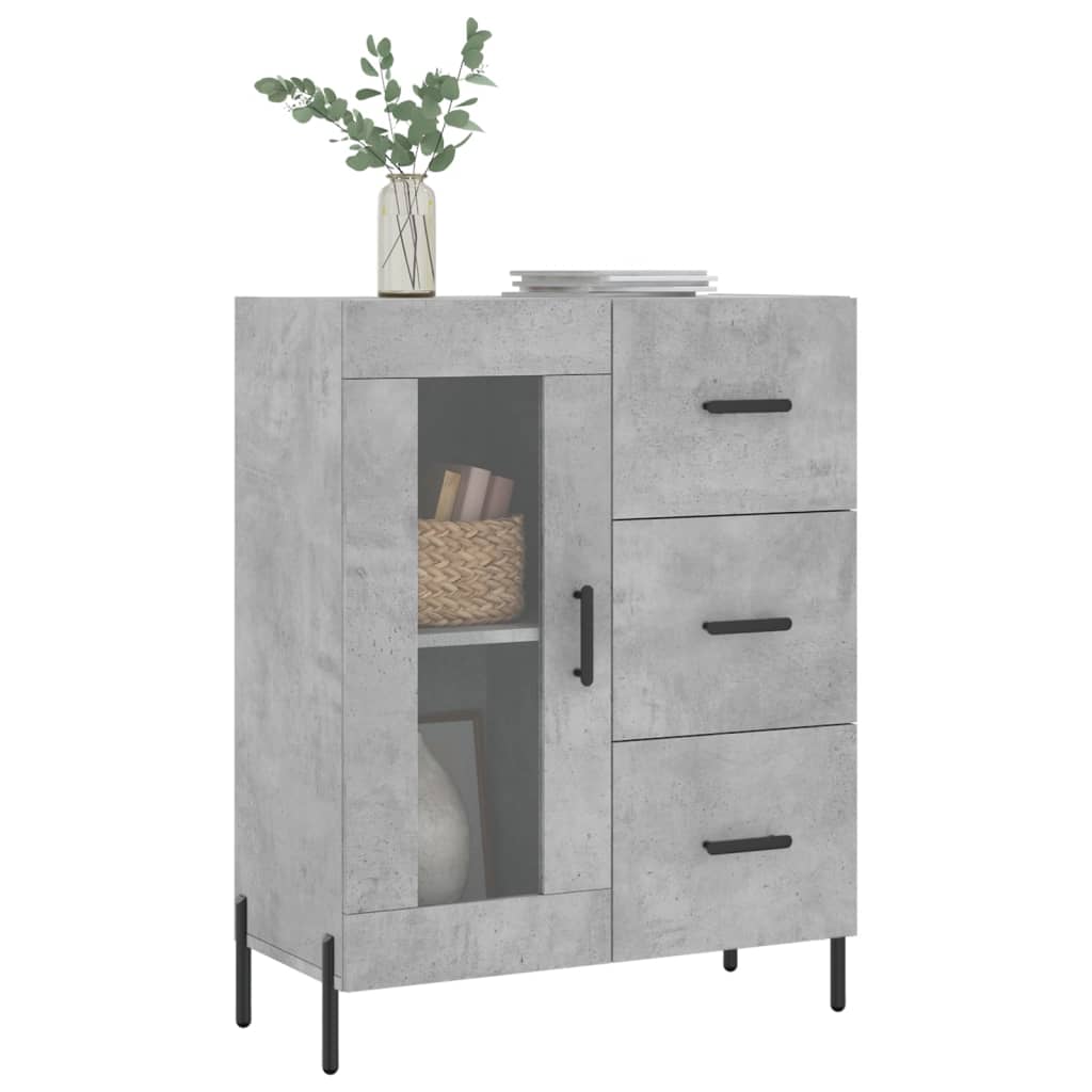 Credenza Grigio Cemento 69,5x34x90 cm in Legno Multistrato - homemem39