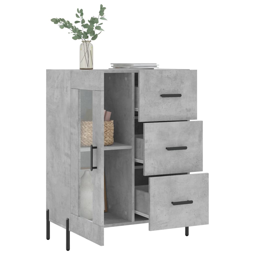 Credenza Grigio Cemento 69,5x34x90 cm in Legno Multistrato - homemem39