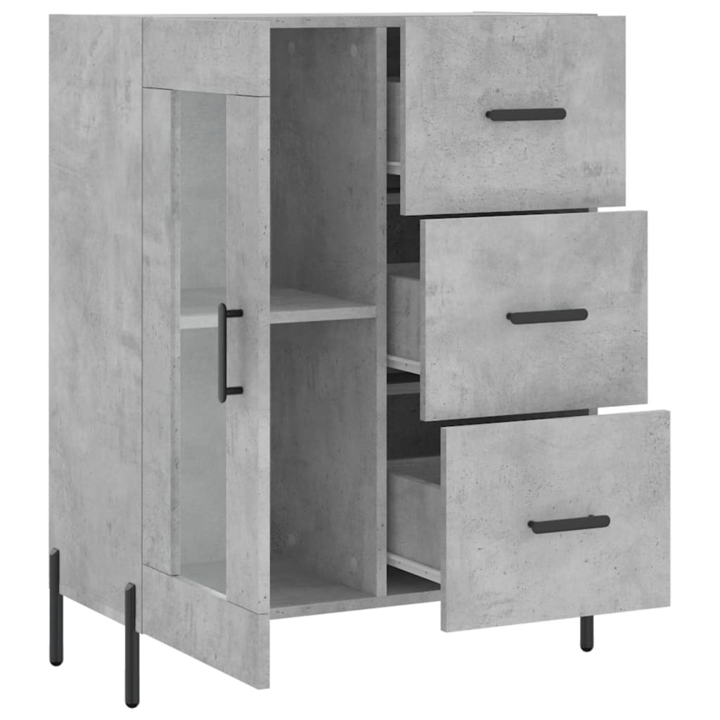 Credenza Grigio Cemento 69,5x34x90 cm in Legno Multistrato - homemem39