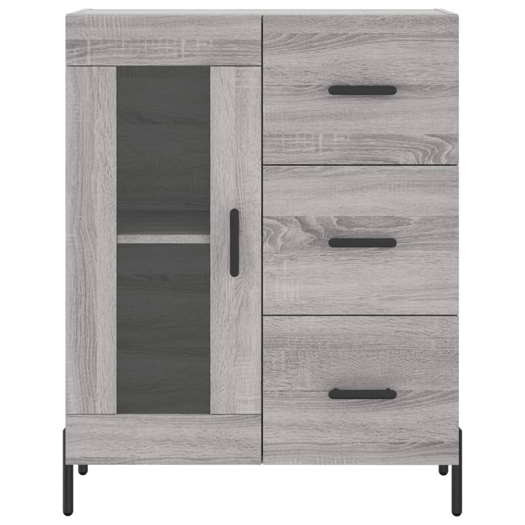 Credenza Grigio Sonoma 69,5x34x90 cm in Legno Multistrato - homemem39