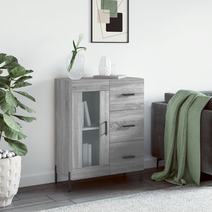 Credenza Grigio Sonoma 69,5x34x90 cm in Legno Multistrato - homemem39