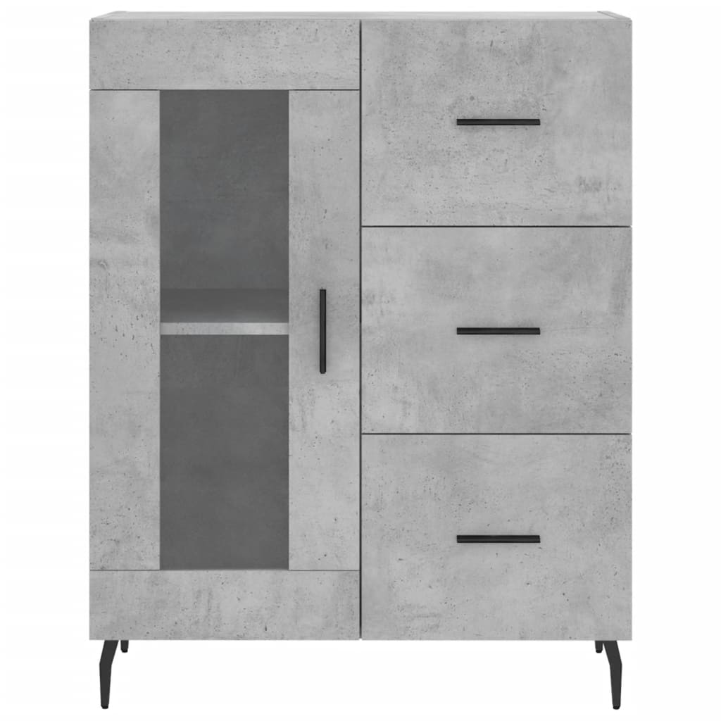 Credenza Grigio Cemento 69,5x34x90 cm in Legno Multistrato - homemem39