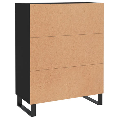 Credenza Nera 69,5x34x90 cm in Legno Multistrato - homemem39