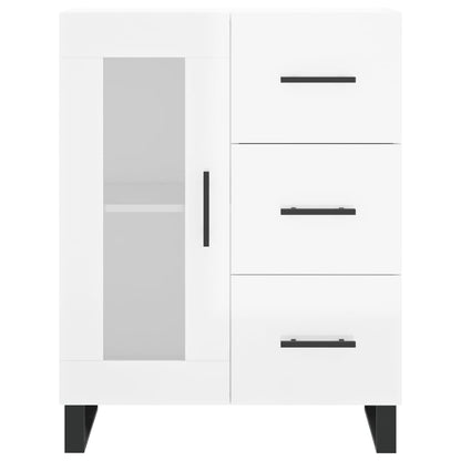 Credenza 69,5x34x90 cm in Legno Multistrato Bianco Lucido - homemem39