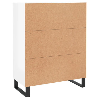 Credenza 69,5x34x90 cm in Legno Multistrato Bianco Lucido - homemem39