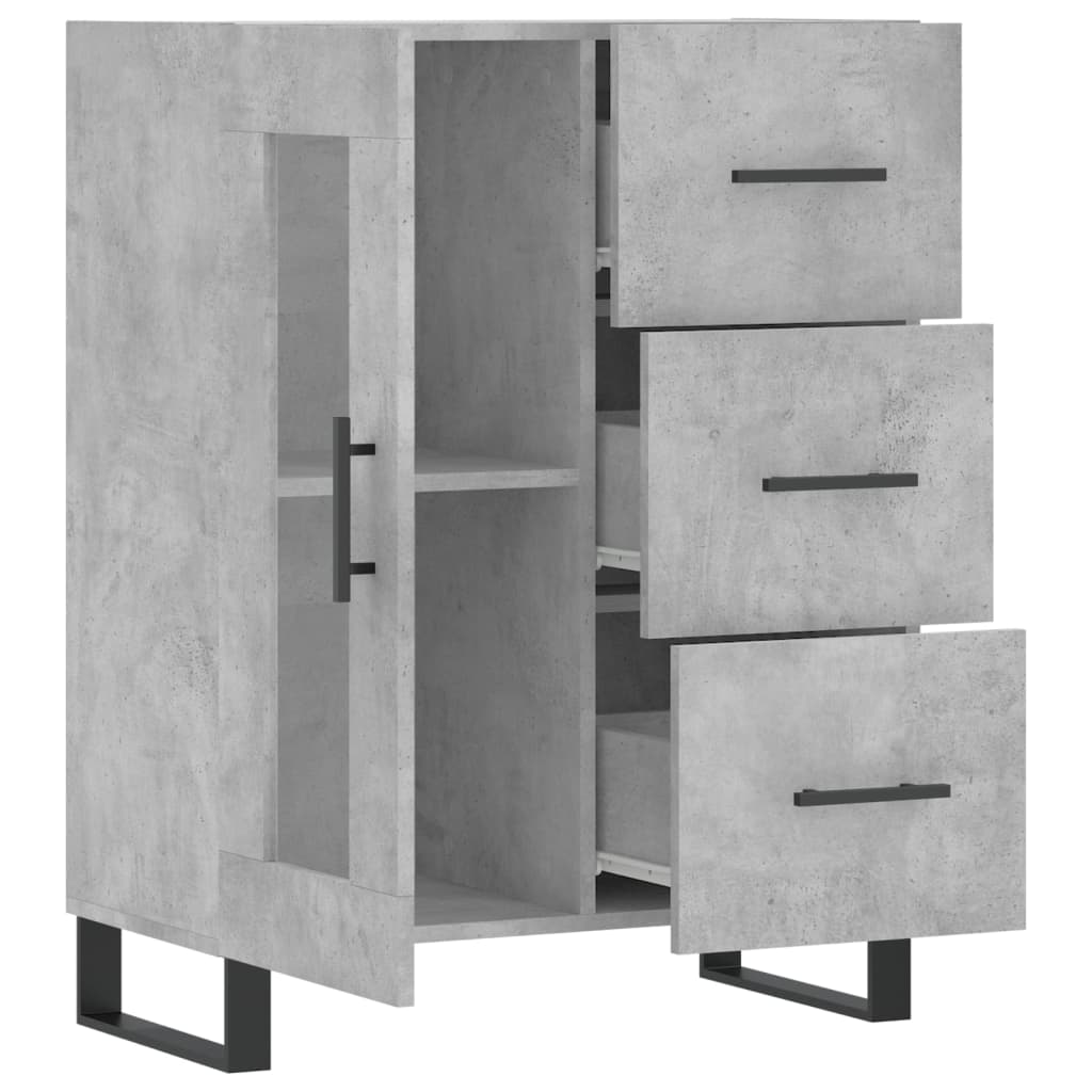 Credenza Grigio Cemento 69,5x34x90 cm in Legno Multistrato - homemem39