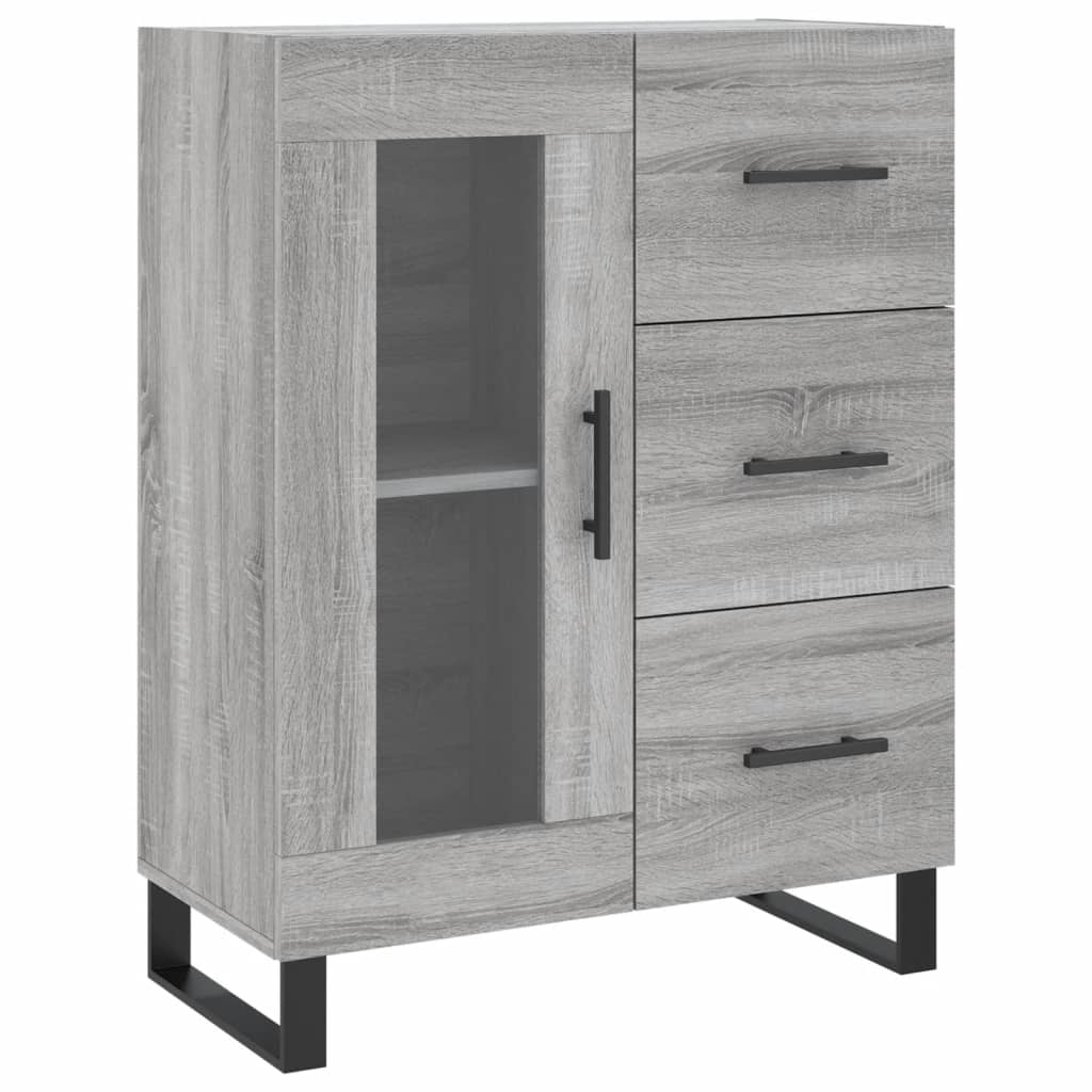 Credenza Grigio Sonoma 69,5x34x90 cm in Legno Multistrato - homemem39