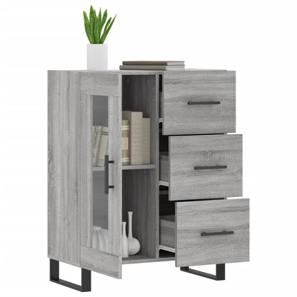 Credenza Grigio Sonoma 69,5x34x90 cm in Legno Multistrato - homemem39