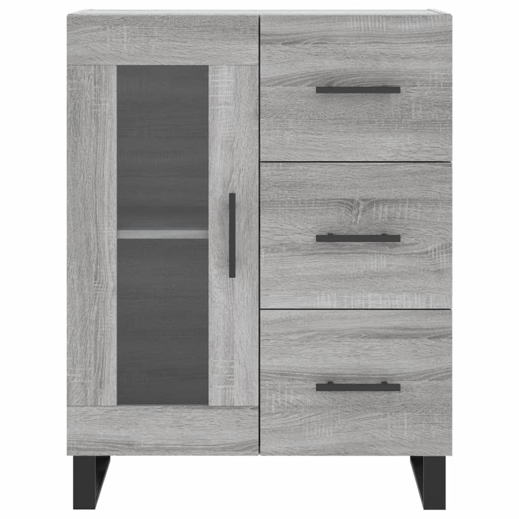 Credenza Grigio Sonoma 69,5x34x90 cm in Legno Multistrato - homemem39