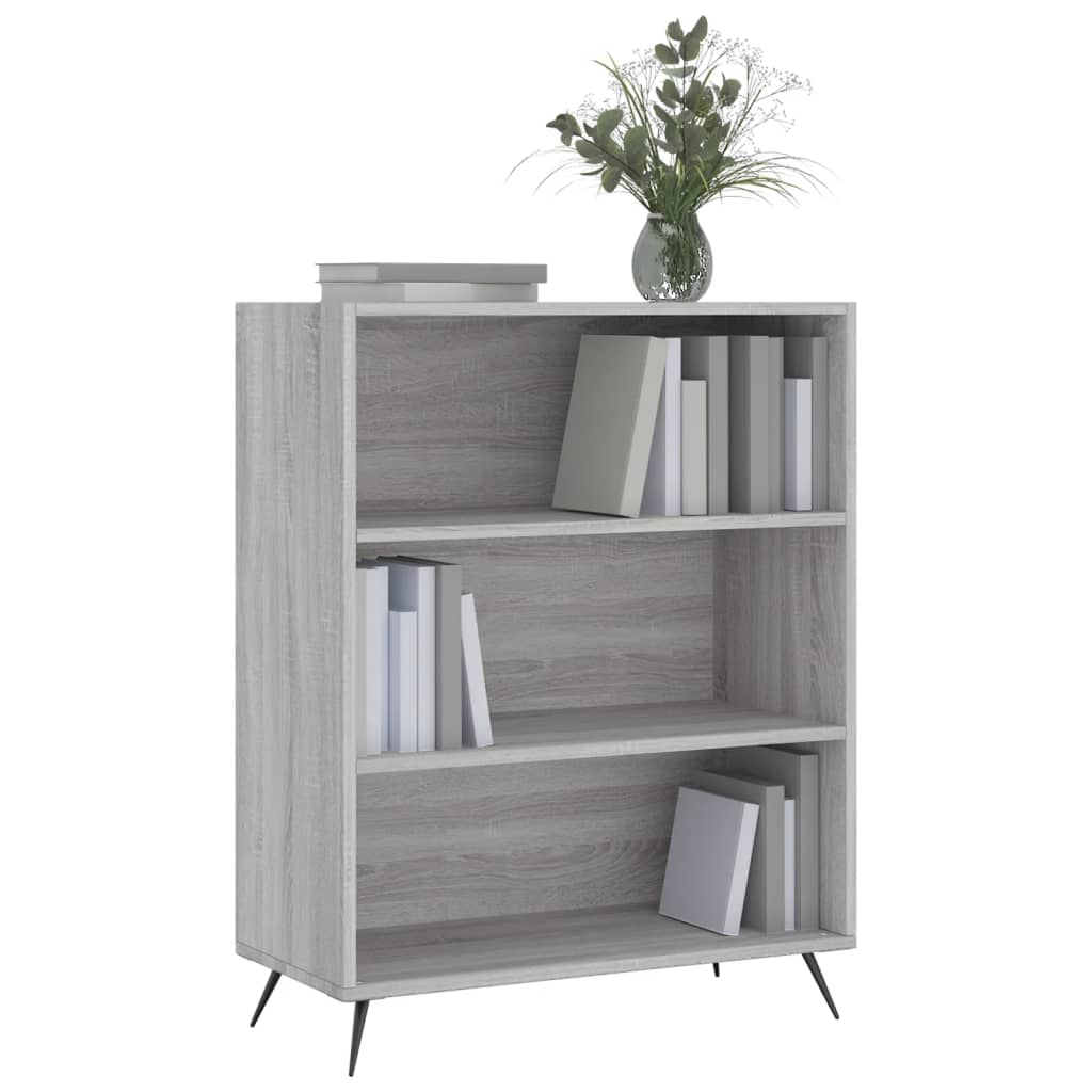 Libreria Grigio Sonoma 69,5x32,5x90 cm in Legno Multistrato - homemem39