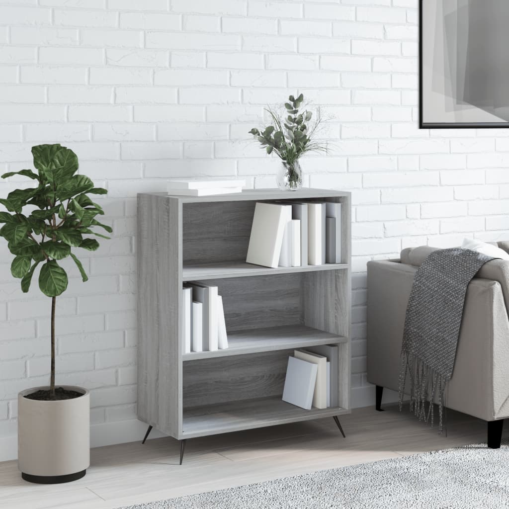 Libreria Grigio Sonoma 69,5x32,5x90 cm in Legno Multistrato - homemem39