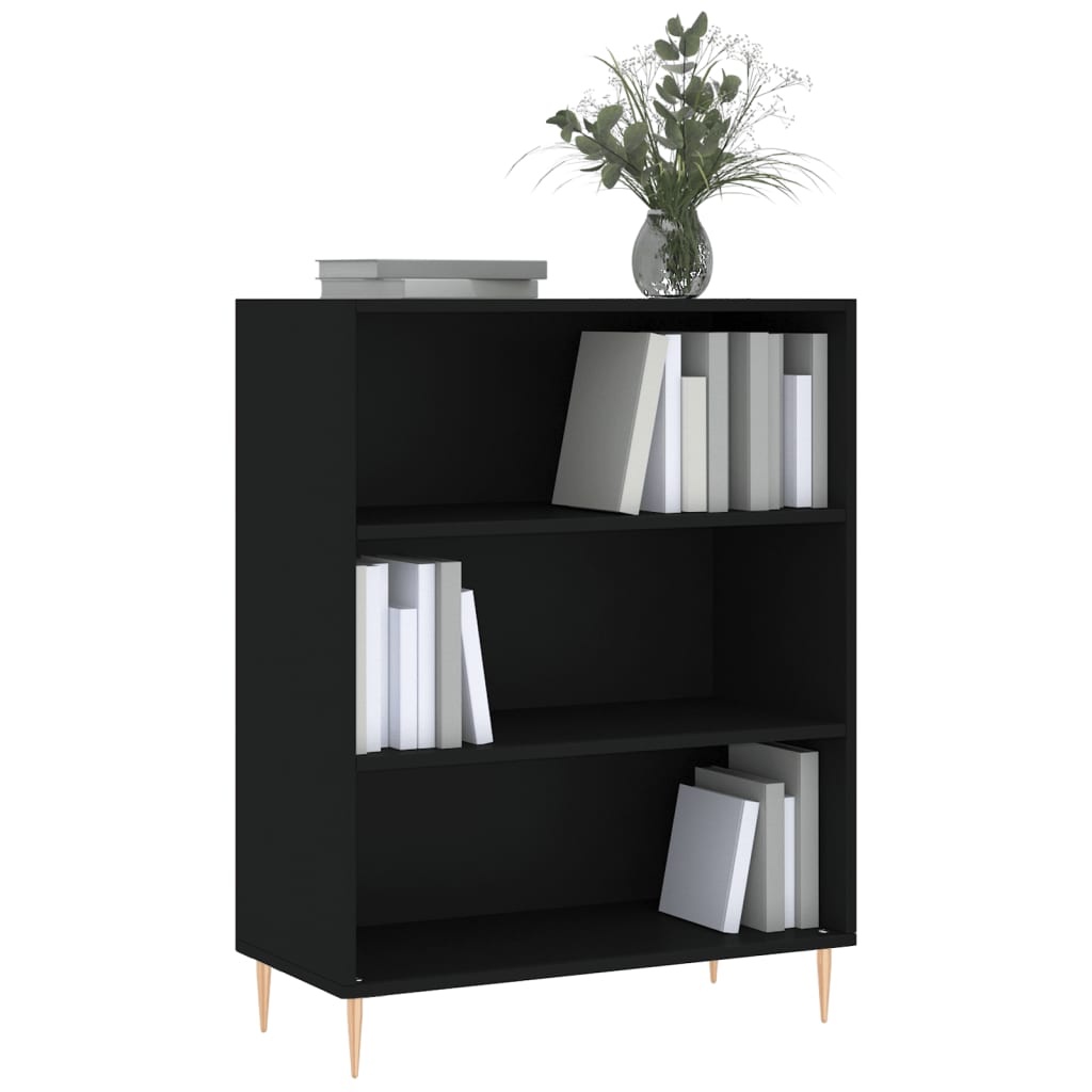 Libreria Nera 69,5x32,5x90 cm in Legno Multistrato - homemem39