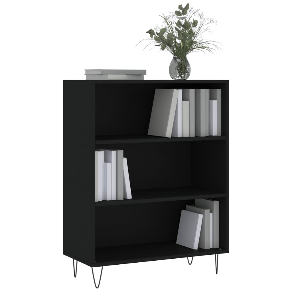 Libreria Nera 69,5x32,5x90 cm in Legno Multistrato - homemem39