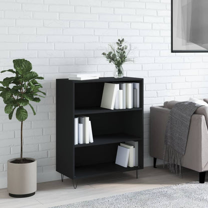 Libreria Nera 69,5x32,5x90 cm in Legno Multistrato - homemem39