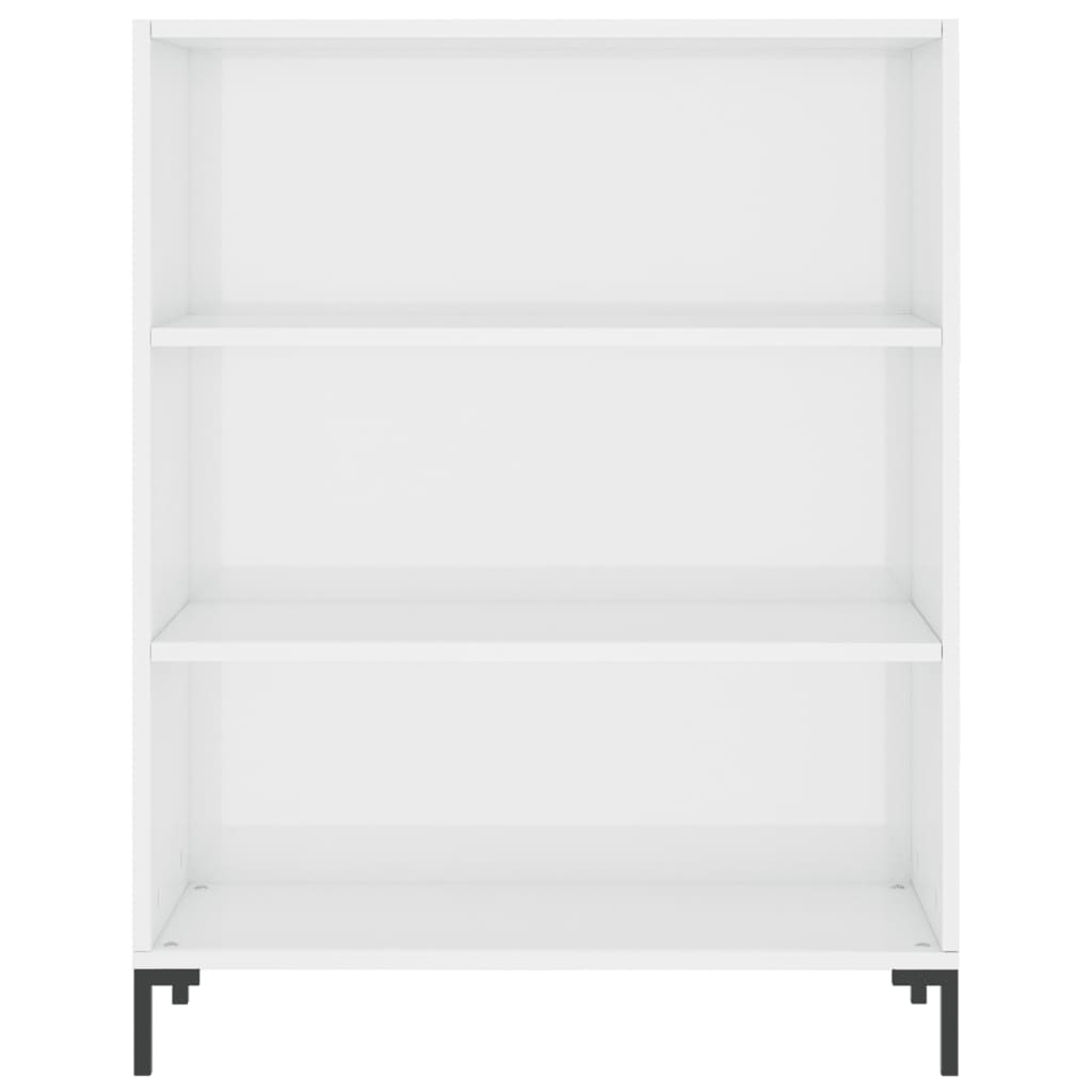 Libreria Bianco Lucido 69,5x32,5x90 cm in Legno Multistrato - homemem39