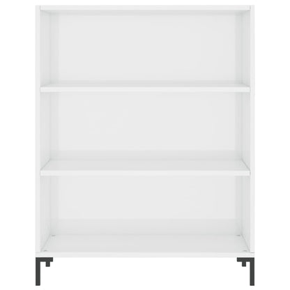 Libreria Bianco Lucido 69,5x32,5x90 cm in Legno Multistrato - homemem39