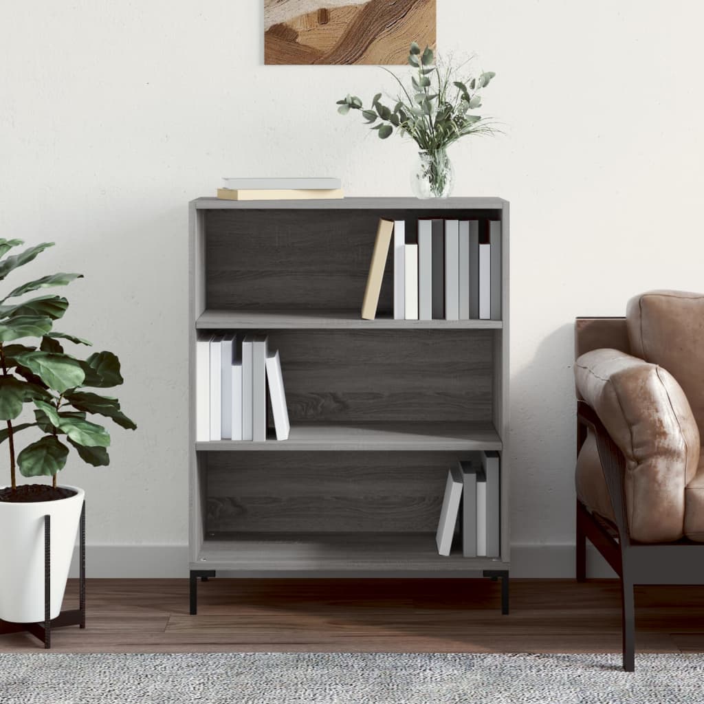 Libreria Grigio Sonoma 69,5x32,5x90 cm in Legno Multistrato - homemem39