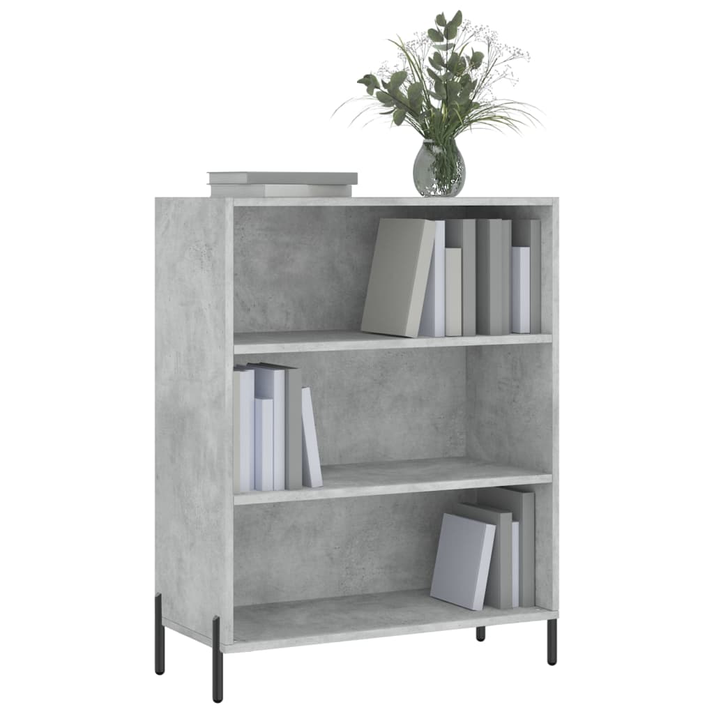 Scaffale Grigio Cemento 69,5x32,5x90 cm in Legno Multistrato - homemem39