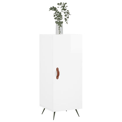 Credenza Bianco Lucido 34,5x34x90 cm in Legno Multistrato - homemem39