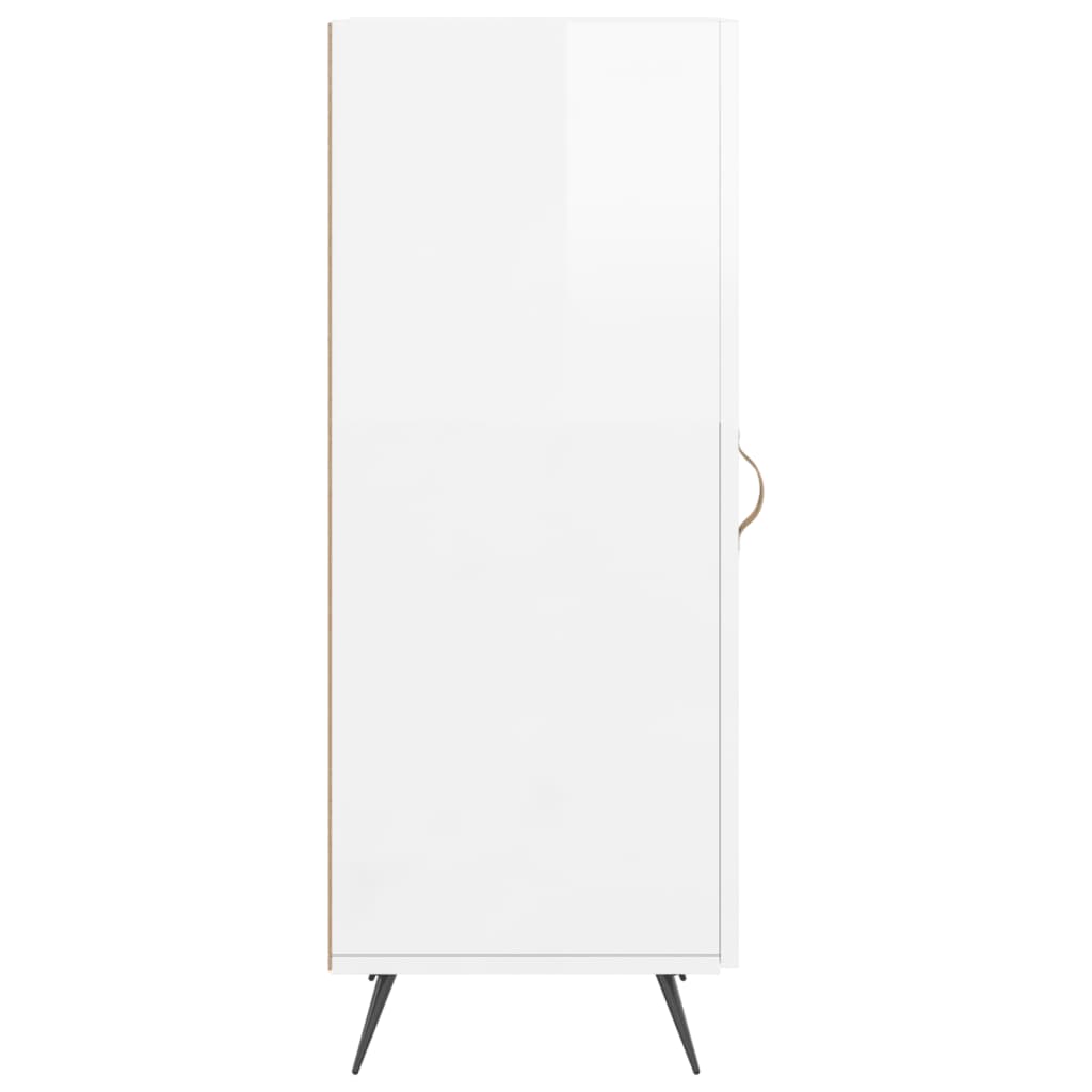 Credenza Bianco Lucido 34,5x34x90 cm in Legno Multistrato - homemem39