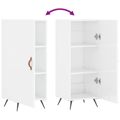 Credenza Bianco Lucido 34,5x34x90 cm in Legno Multistrato - homemem39