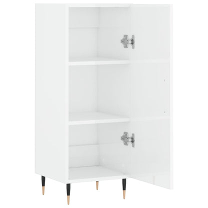 Credenza Bianco Lucido 34,5x34x90 cm in Legno Multistrato - homemem39