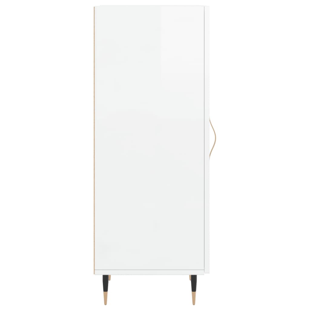 Credenza Bianco Lucido 34,5x34x90 cm in Legno Multistrato - homemem39