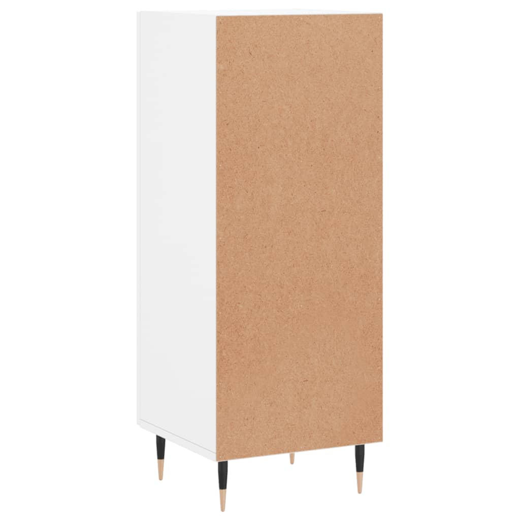 Credenza Bianco Lucido 34,5x34x90 cm in Legno Multistrato - homemem39