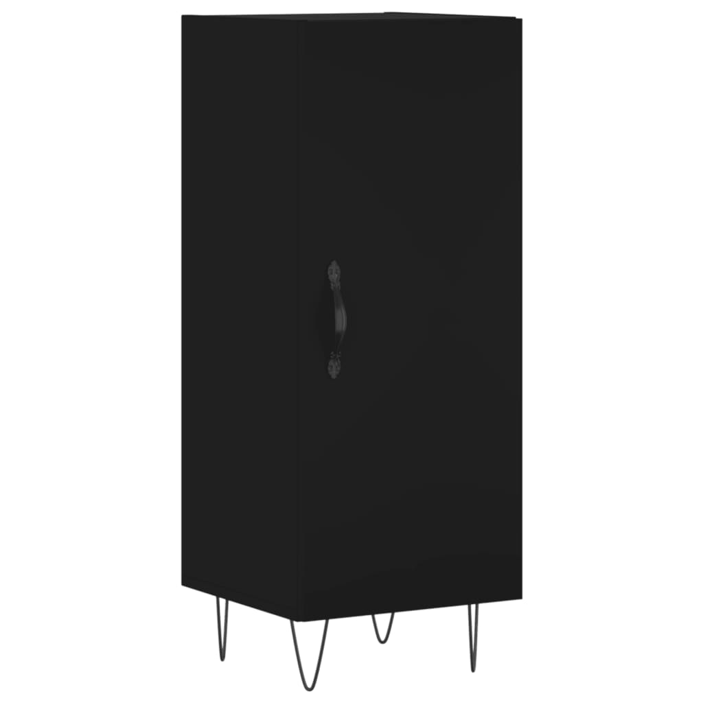 Credenza Nero 34,5x34x90 cm in Legno Multistrato - homemem39