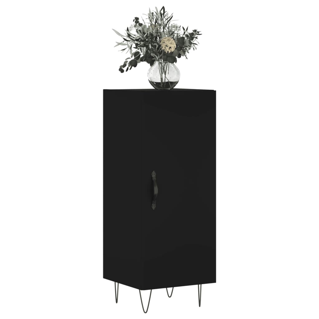 Credenza Nero 34,5x34x90 cm in Legno Multistrato - homemem39