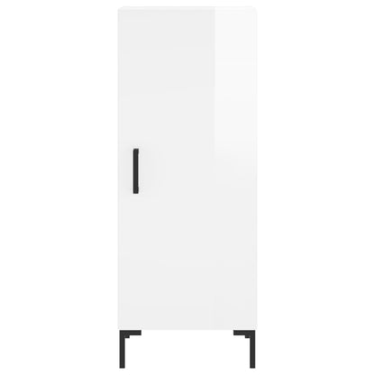 Credenza Bianco Lucido 34,5x34x90 cm in Legno Multistrato - homemem39