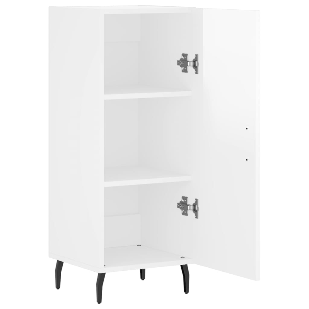 Credenza Bianco Lucido 34,5x34x90 cm in Legno Multistrato - homemem39