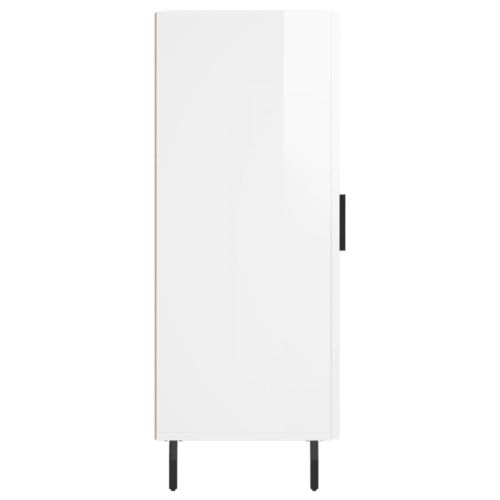 Credenza Bianco Lucido 34,5x34x90 cm in Legno Multistrato - homemem39