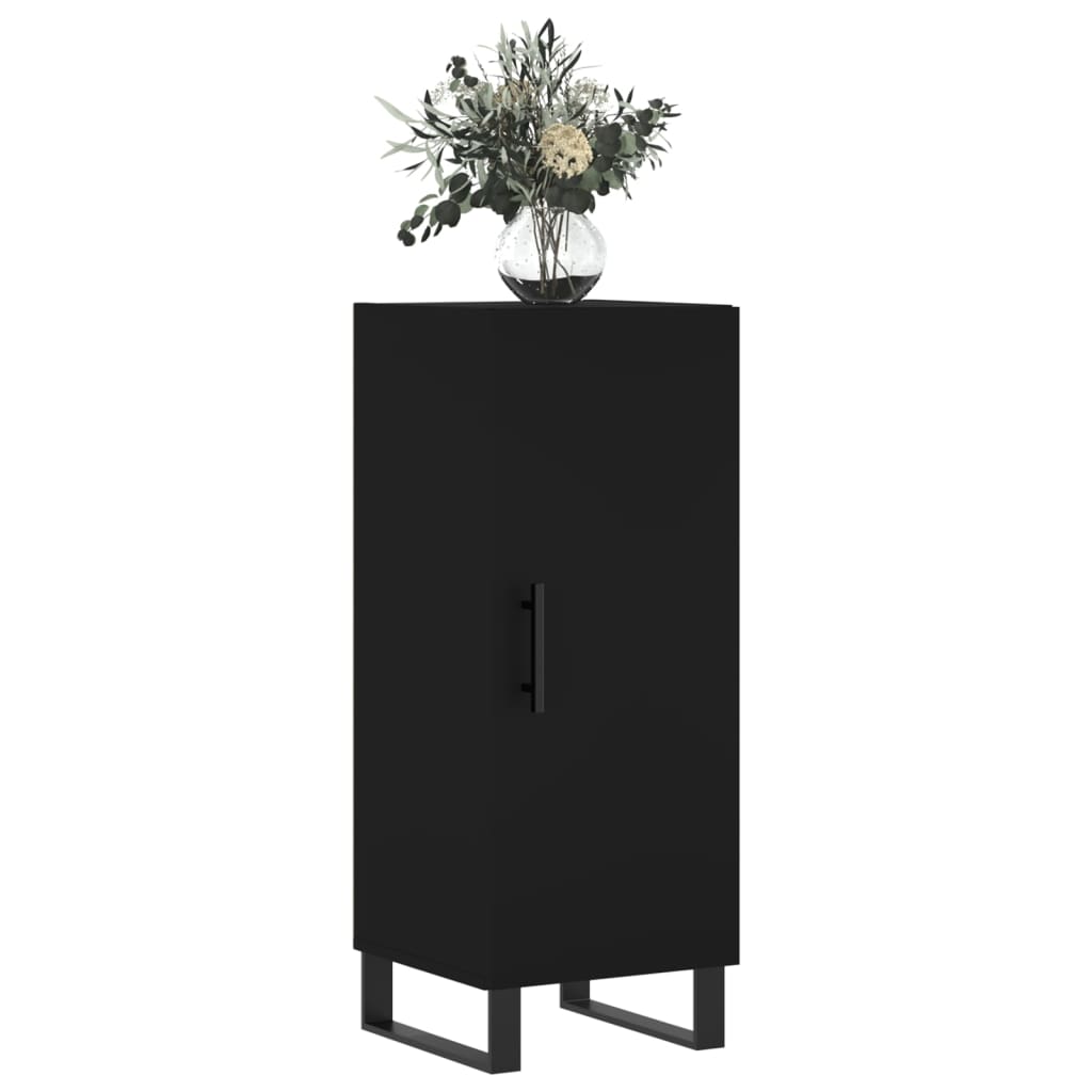 Credenza Nero 34,5x34x90 cm in Legno Multistrato - homemem39