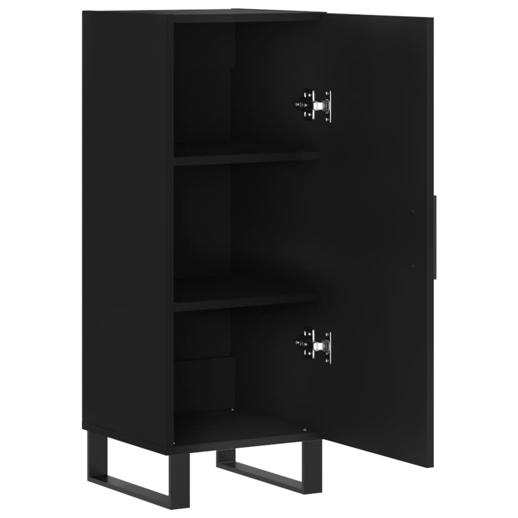 Credenza Nero 34,5x34x90 cm in Legno Multistrato - homemem39