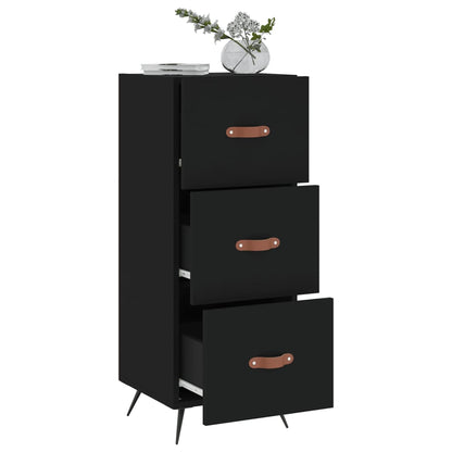 Credenza Nero 34,5x34x90 cm in Legno Multistrato - homemem39