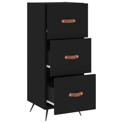 Credenza Nero 34,5x34x90 cm in Legno Multistrato - homemem39