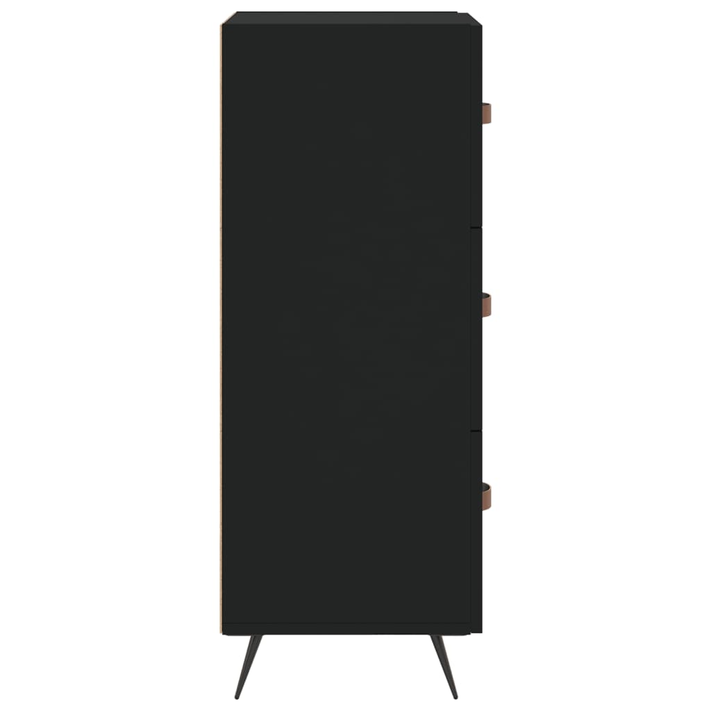 Credenza Nero 34,5x34x90 cm in Legno Multistrato - homemem39