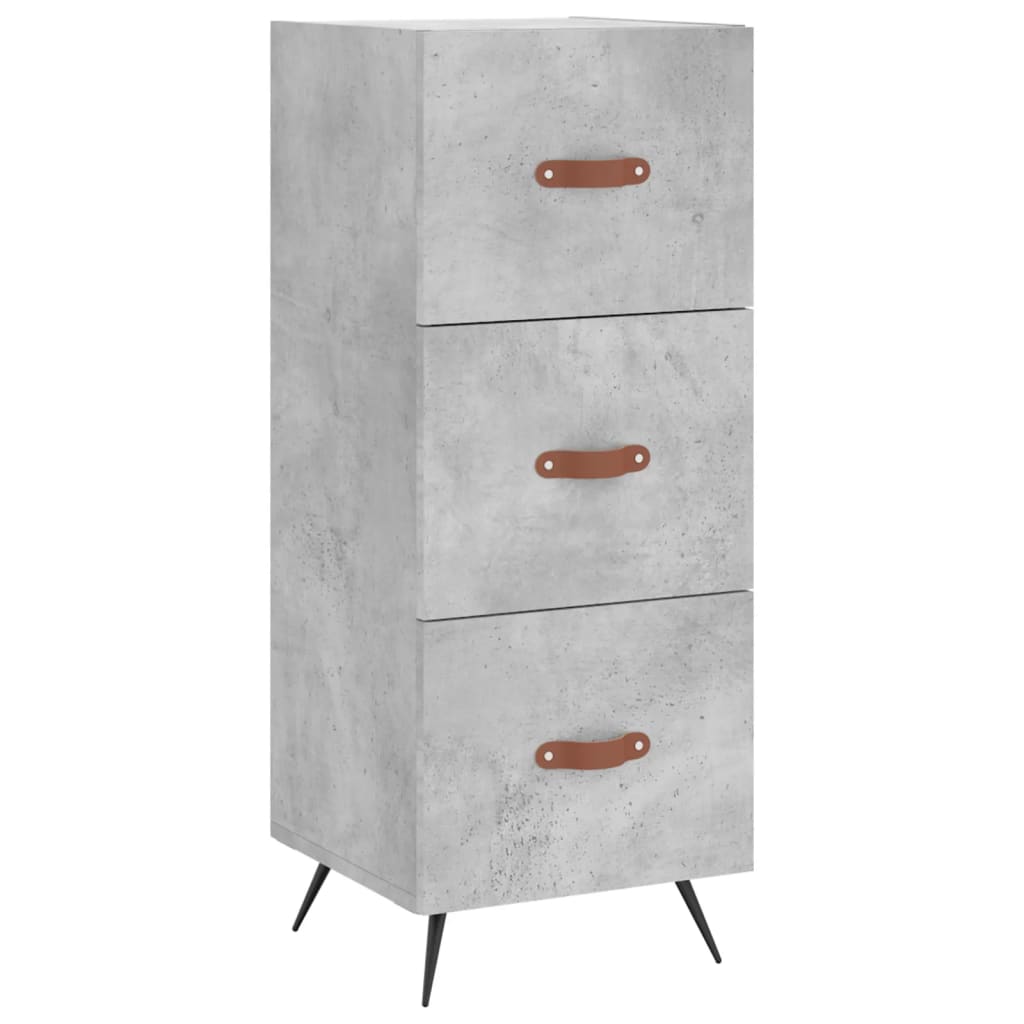 Credenza Grigio Cemento 34,5x34x90 cm in Legno Multistrato - homemem39