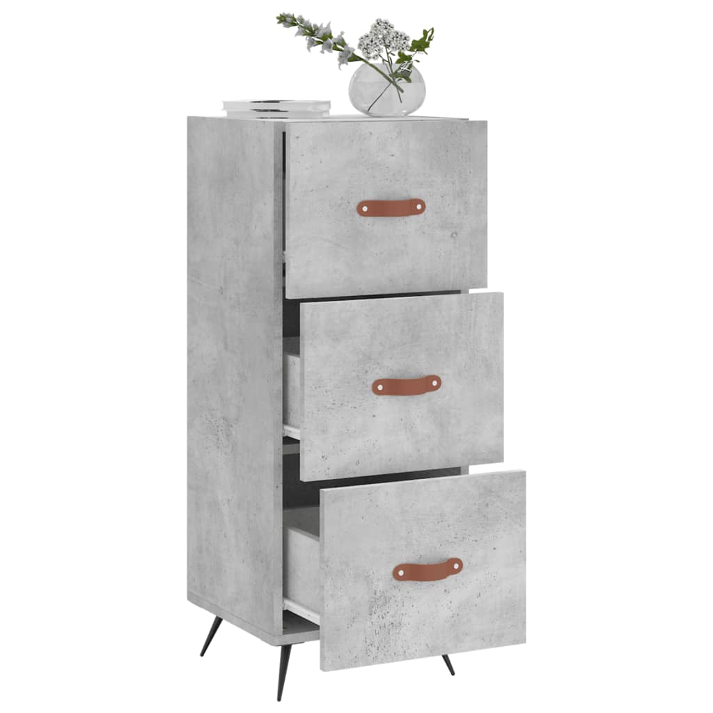 Credenza Grigio Cemento 34,5x34x90 cm in Legno Multistrato - homemem39