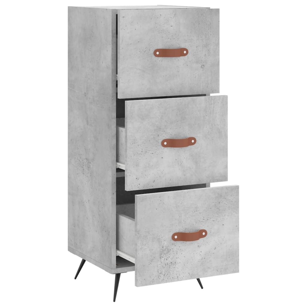 Credenza Grigio Cemento 34,5x34x90 cm in Legno Multistrato - homemem39