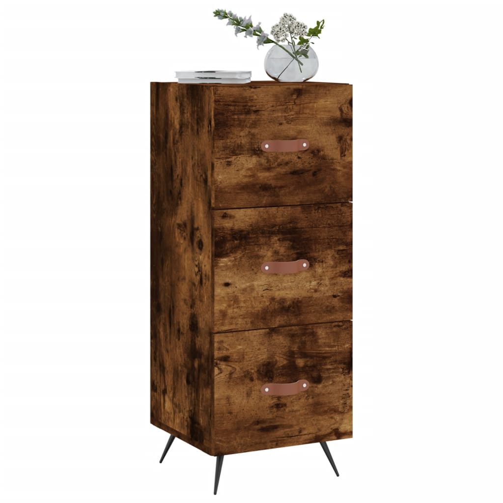 Credenza Rovere Fumo 34,5x34x90 cm in Legno Multistrato - homemem39