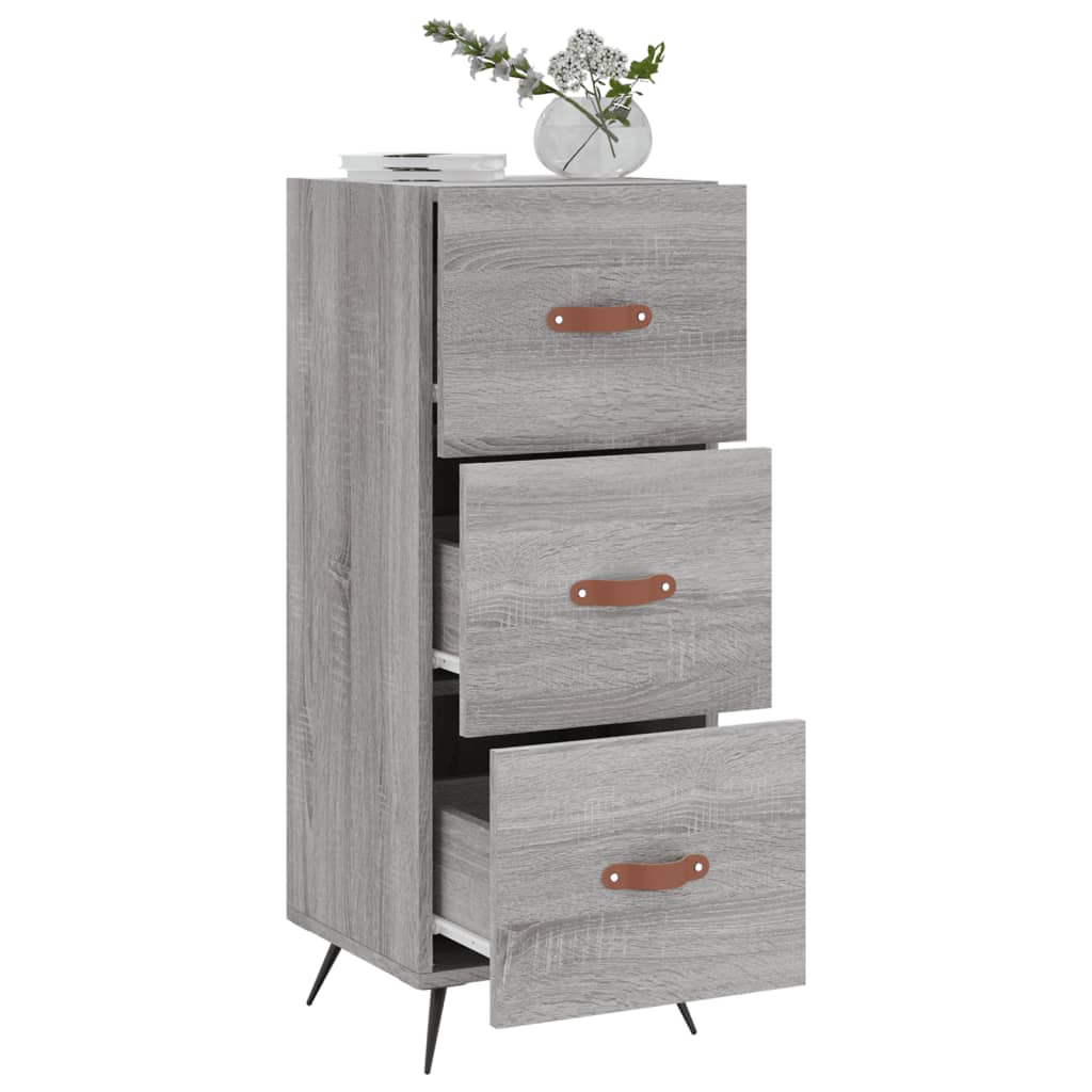 Credenza Grigio Sonoma 34,5x34x90 cm in Legno Multistrato - homemem39