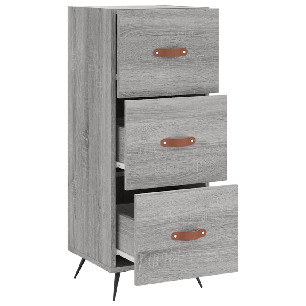 Credenza Grigio Sonoma 34,5x34x90 cm in Legno Multistrato - homemem39